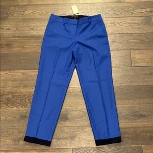 NWT J.Crew 100% wool pants cobalt blue pants with black pants 00
